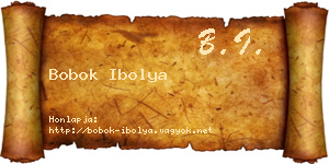 Bobok Ibolya névjegykártya