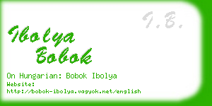 ibolya bobok business card